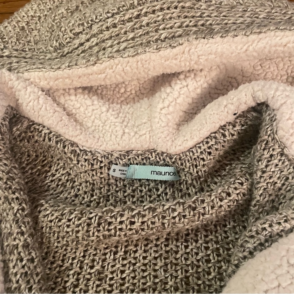 Maurices Cozy Open Knit Hooded Cardigan Sweater with Pockets - Picture 5 of 6